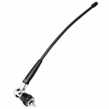 Antenna AM FM (DAB with Optional Splitter) Roof or Pillar Mount Chrome Ball Flexible Heavy Duty