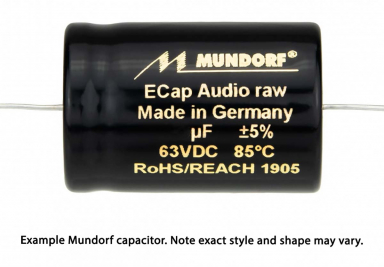 800uF 63V DC Mundorf Bipolar Audio Capacitor