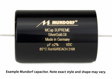 Mundorf 0.01uF 1000V Supreme Silver Gold Oil Capacitor