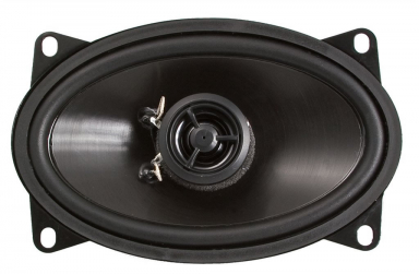 RetroSound 4x6 Inch Deluxe Stereo Speakers with Plain Black Grilles