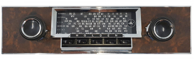 RetroSound Radio Holden HK HT HG Burr Walnut Style