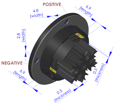 Loudspeaker Driver Terminal Dimensions and Measurements - all dimensions in mm (approx.)