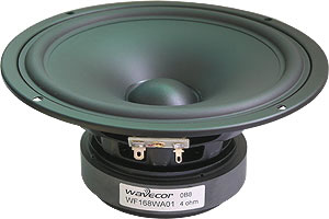 Wavecor Speaker Driver WF168WA01 - 4 Ohm 6in. Paper Cone Mid-Woofer