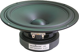 Wavcor Speaker Driver WF168WA02 - 8 Ohm 6in. Paper Cone Mid-Woofer